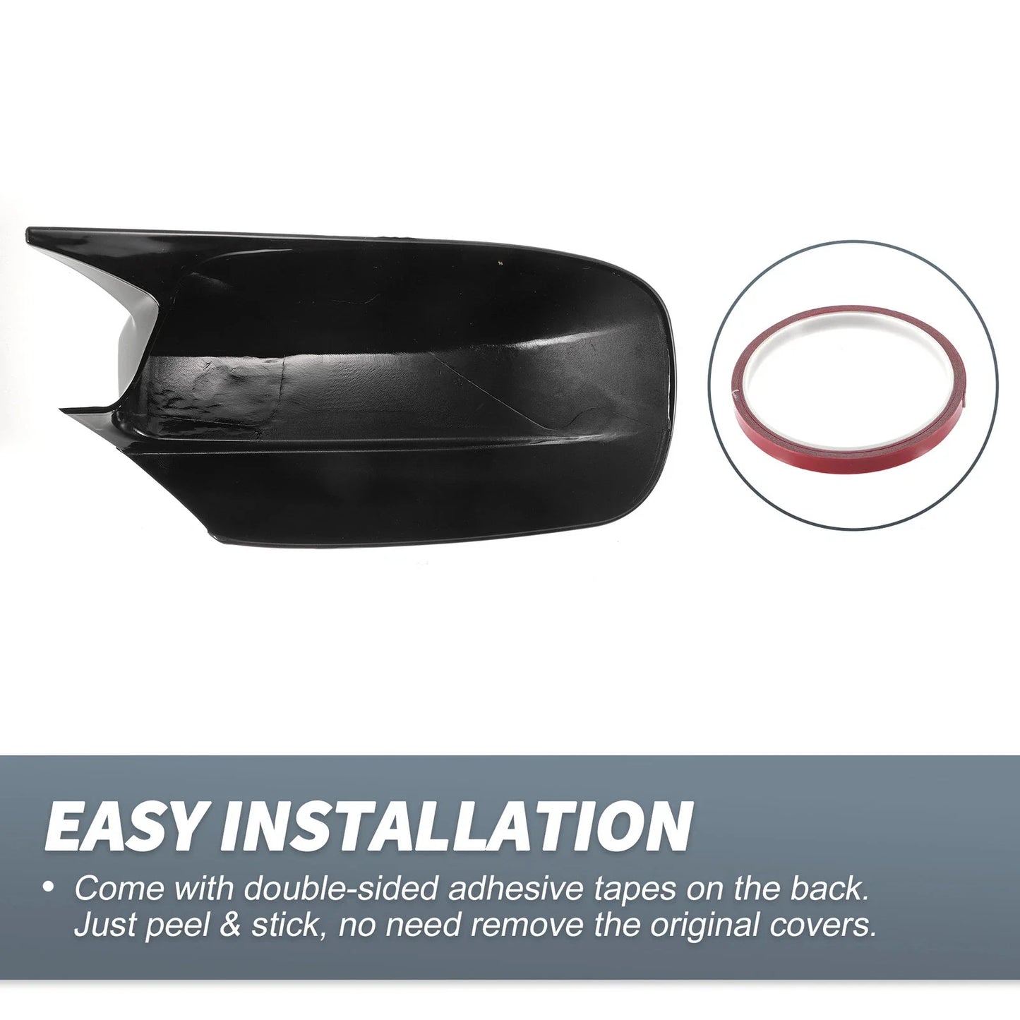 Rearview Mirror Cover Overlay Gloss Black for Dodge Charger (2011-2021)