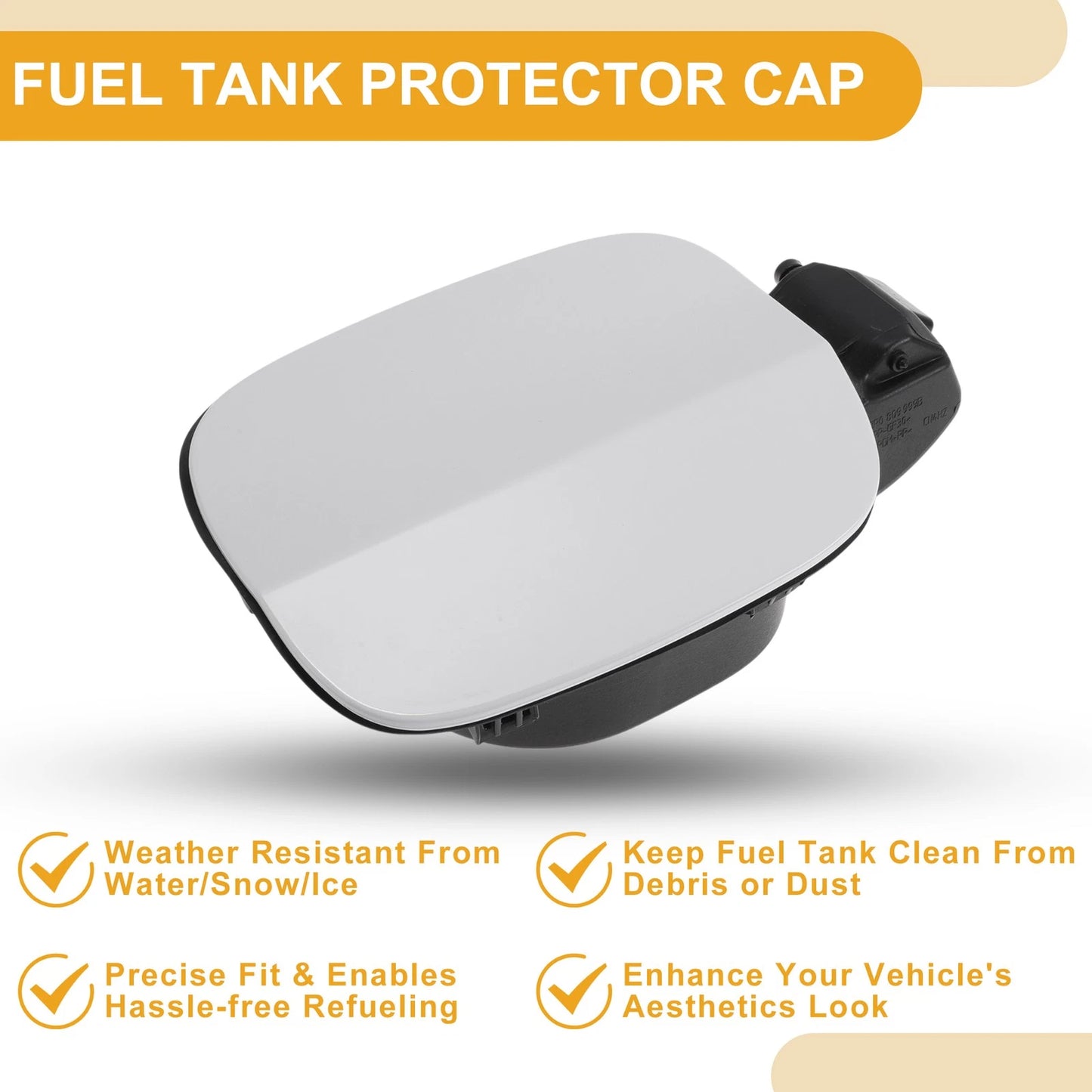 Fuel Tank Door Cap for Audi Q5 (2010–2016) No. 8R0809999B White ABS