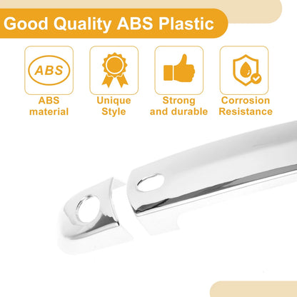 Door Handle Cover Trim for Suzuki Swift (2005–2017) Silver Tone