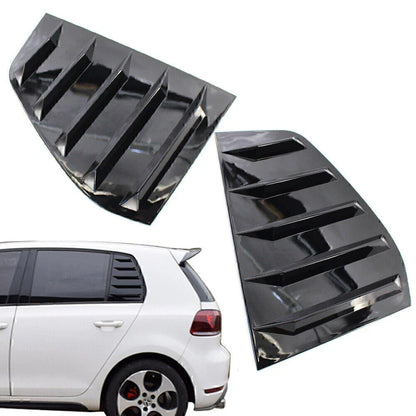 Rear Door Window Triangle Gloss Black Trims for Volkswagen Golf (2009-2013)
