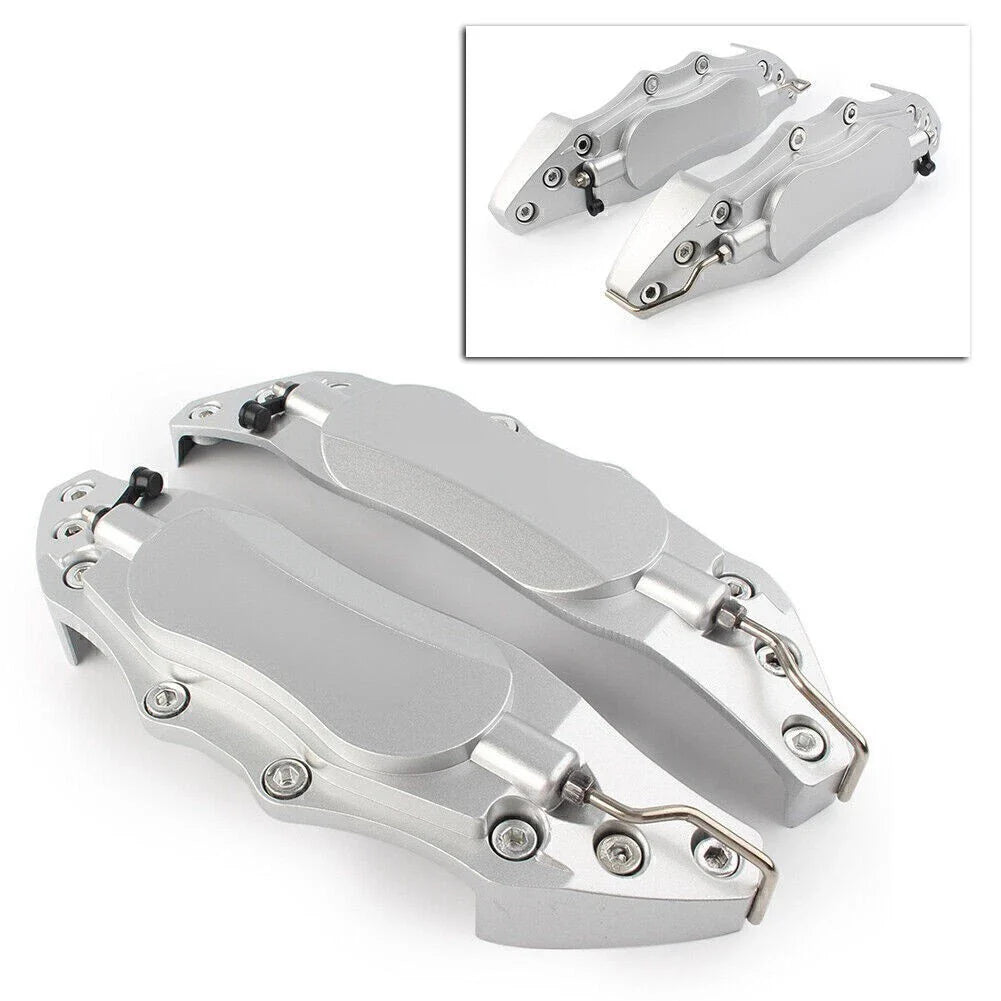 Universal Silver 3D Style Car Disc Brake Caliper Covers for Front/Rear