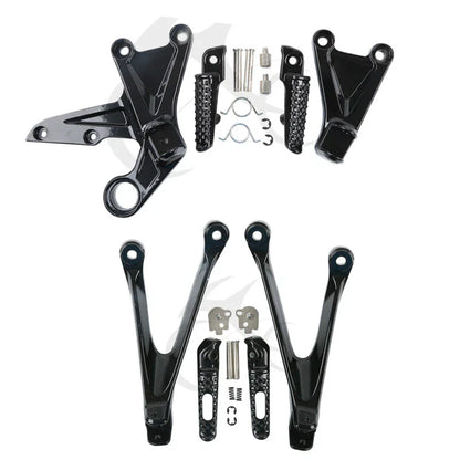 Driver & Passenger Footrests Pegs for Honda CBR1000RR (2008-2016) Black