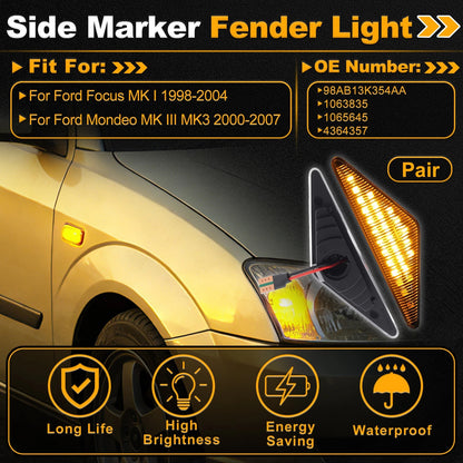 Side Marker Fender Light 98AB13K354AA for Ford Focus MK I (1998–2004) 1 Pair