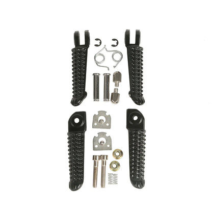 Black Driver Passenger Footpegs for Yamaha YZF R1 R6 (1998-2025) (2003-2020)