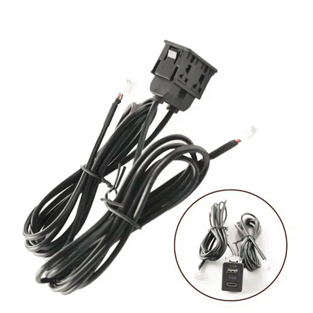 Multimedia Head Unit Panel Interface Extension Cable Adapter for Car (145cm)
