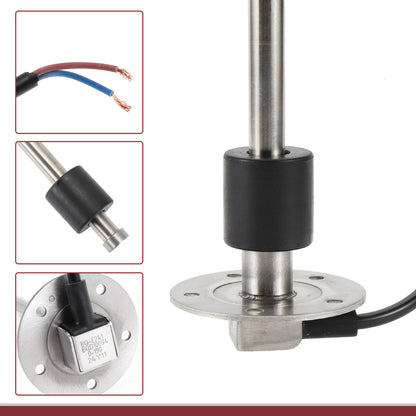 Fuel Sending Unit and Gauge Kit 0-190ohm 241mm for Boat Car Truck