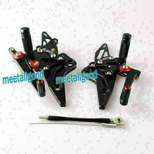 Black Rearset Foot Pegs for Kawasaki Z800 (2013–2014)