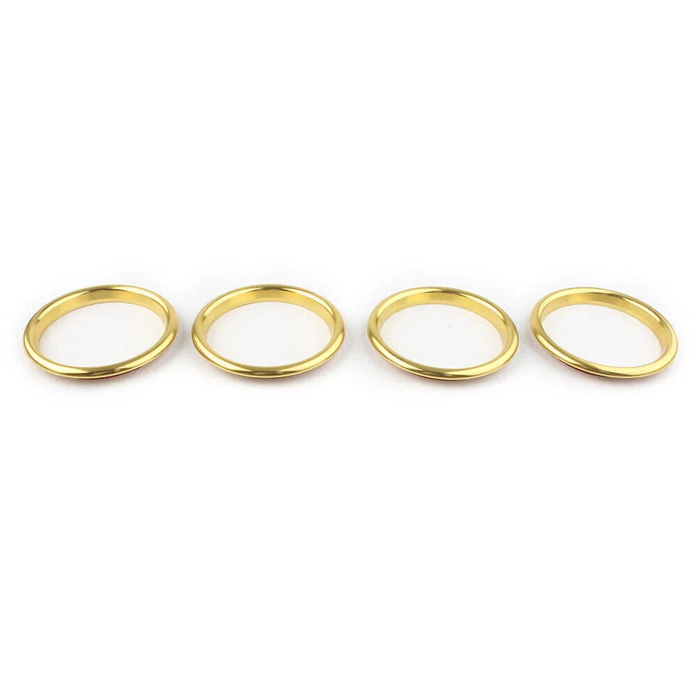 Air Vent Outlet Ring Covers 4 x for Audi A3 8V Stainless Steel Yellow (2012-2019)