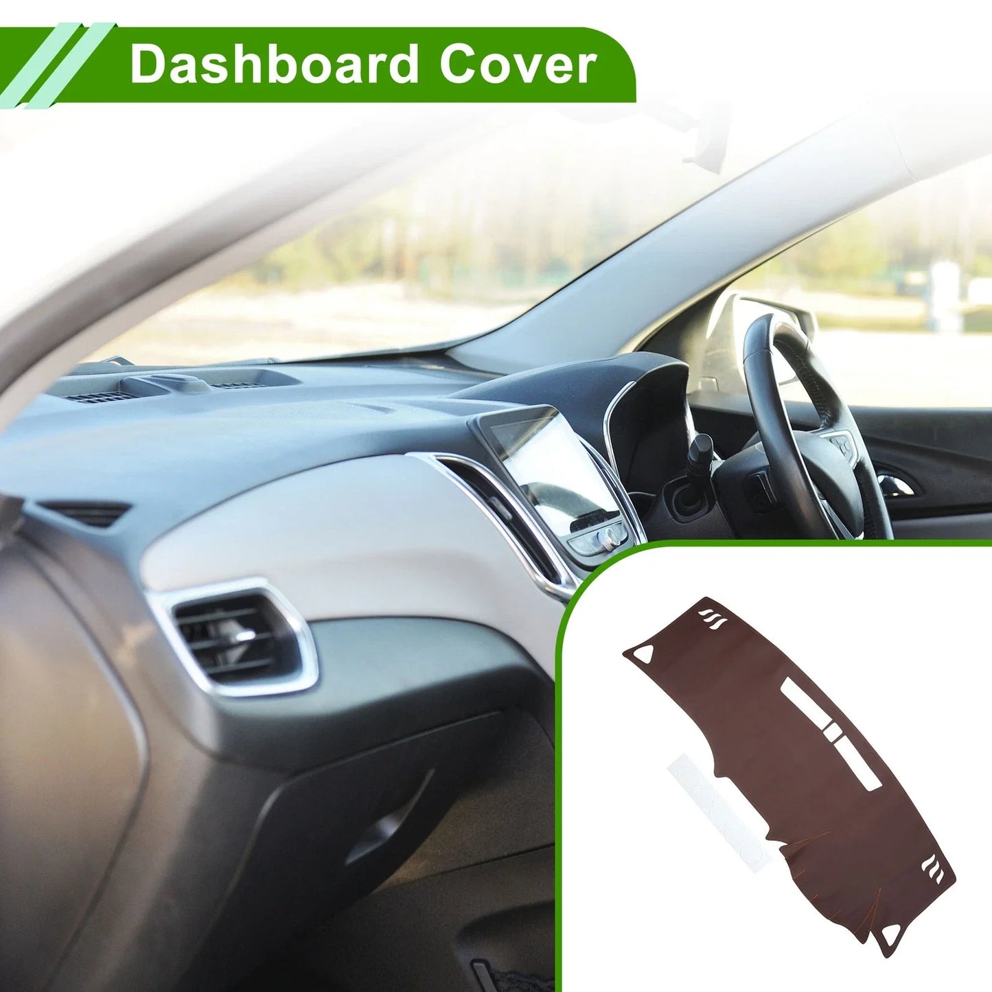 Dashboard Cover Mat for Chevrolet Equinox 2018-2019 Brown