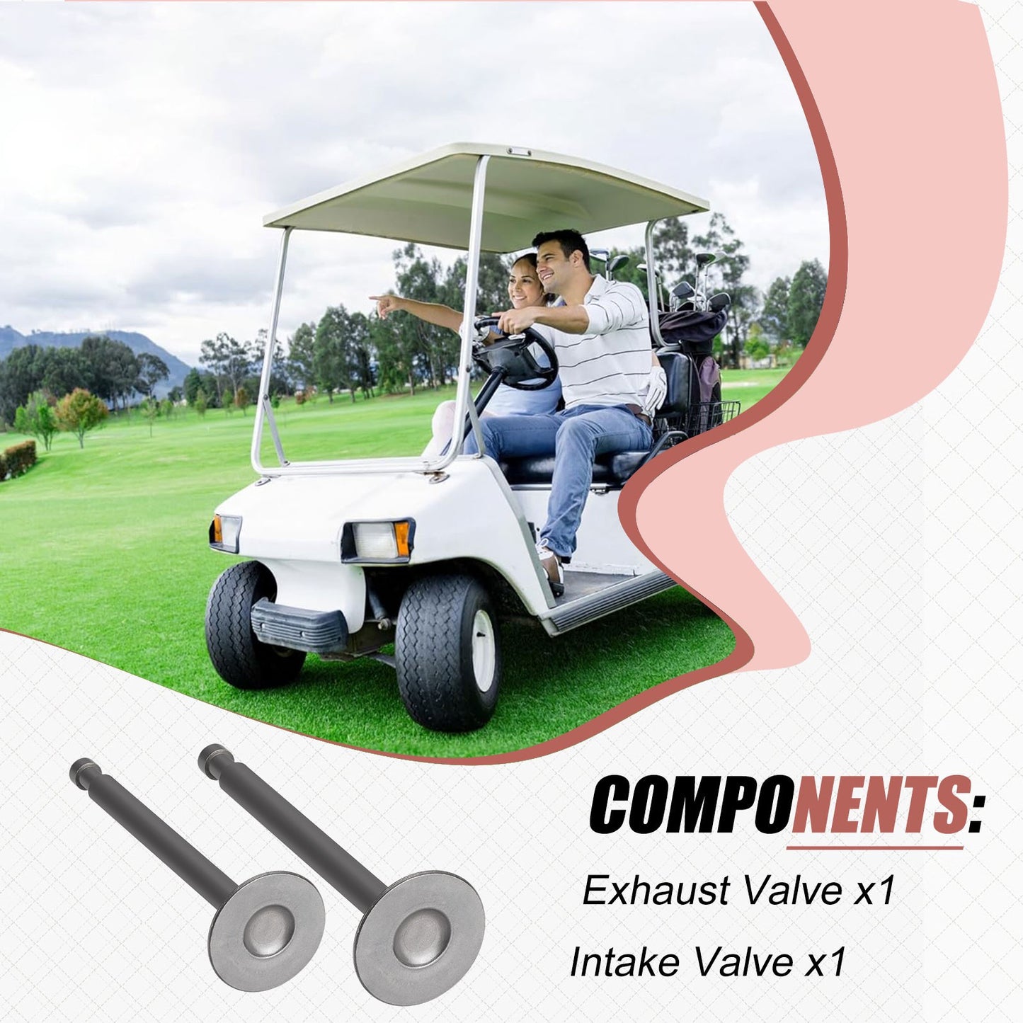 Exhaust Intake Valve for Club Car Golf Cart 341cc (1984–1991)