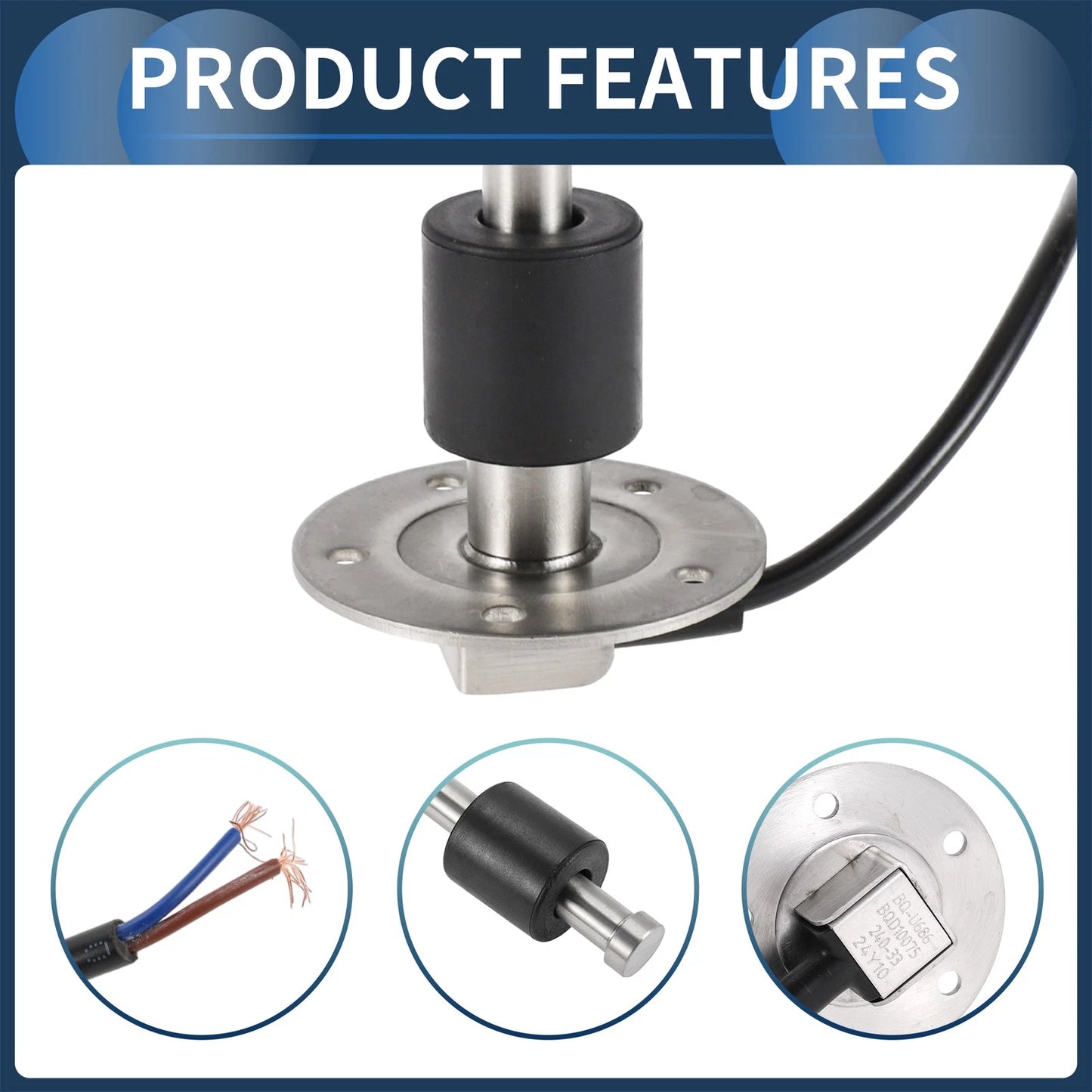 Fuel Sending Unit and Gauge Kit 240-33 Ohm for Boat Car Truck (686mm)