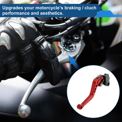 6 Position Adjustable Brake Clutch Leash for Kawasaki Z650 (2017–2023) Solid Red