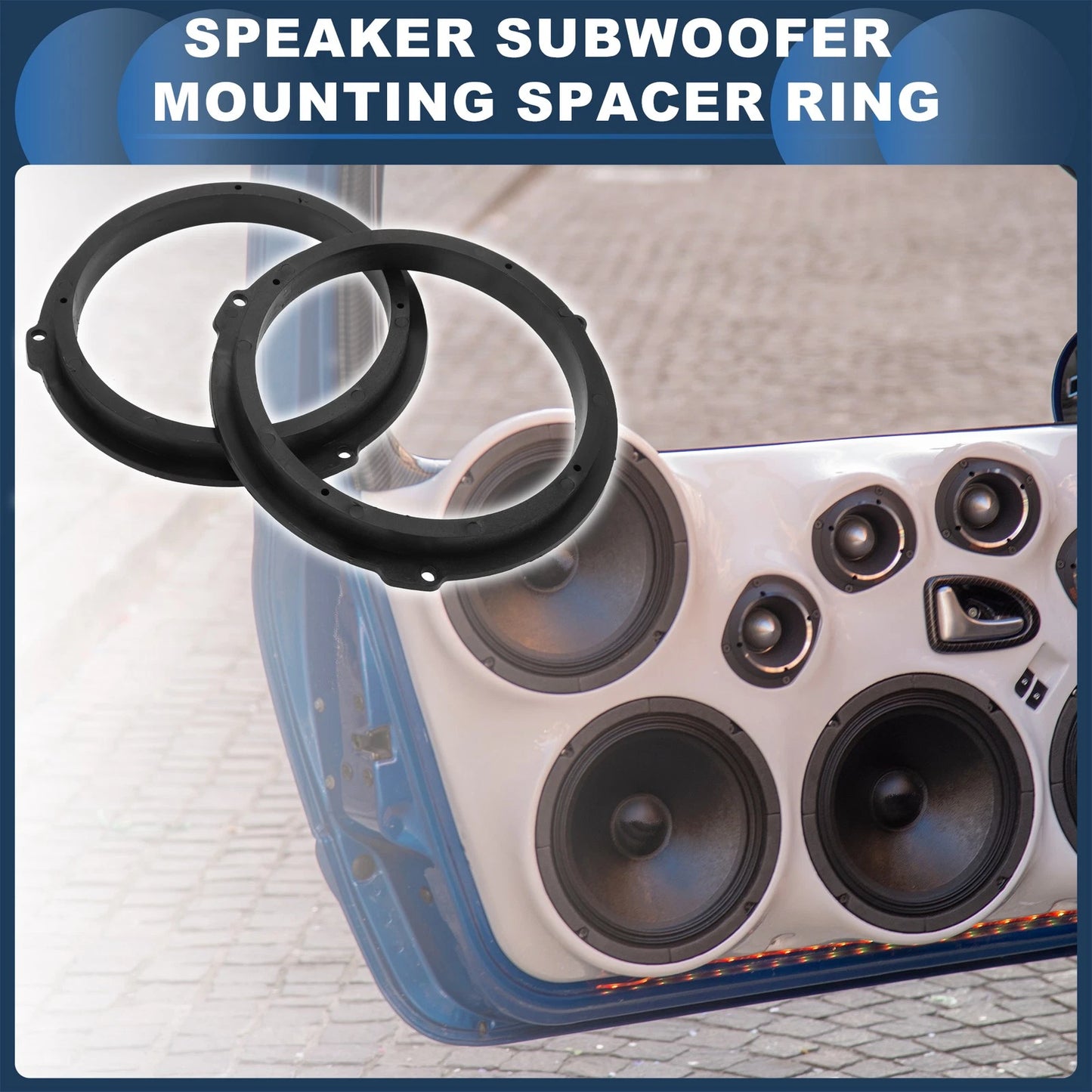 2X Speaker Spacer Ring Adapter for Ford Transit Custom (2013–2023)