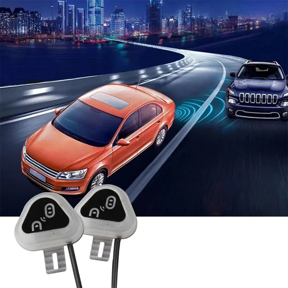 Car Blind Spot Detection System BSD Lens Lights + Buzzer Sounds