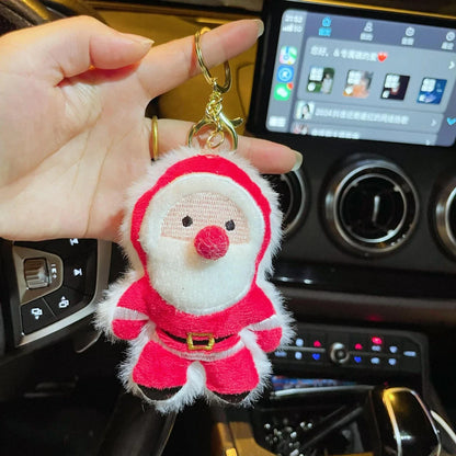 Decorations Keyring Plush Christmas Keychain for Gift