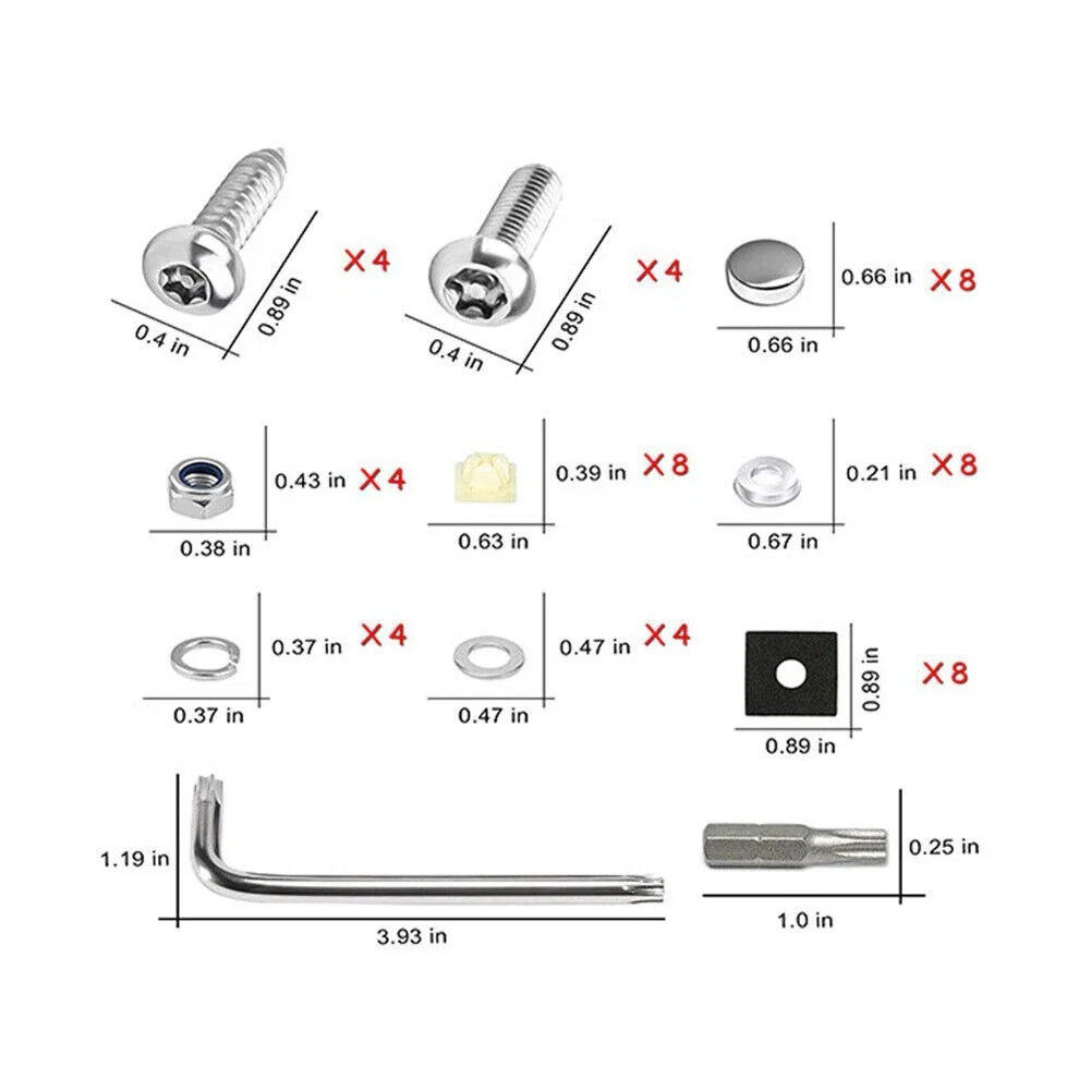 Anti Theft Stainless Steel Screws for Enhanced License Plate Security