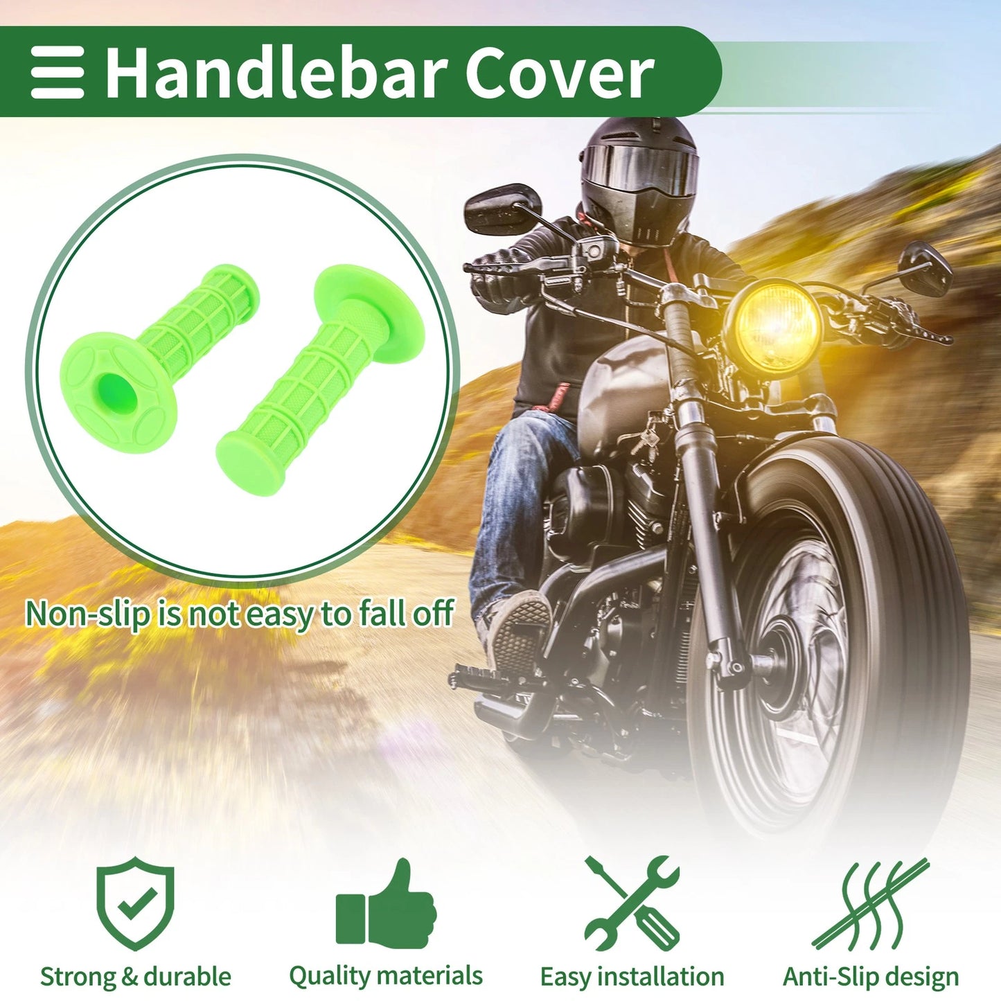 7/8" 22mm Motorcycle Hand Grips Cover Kit for Various Models