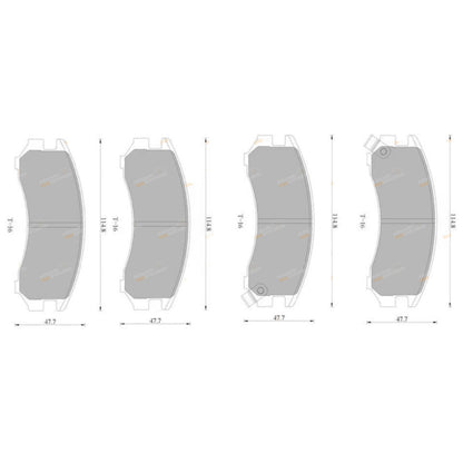 Set of 4 Front Disc Brake Pads for Nissan 180SX (1988–1991)
