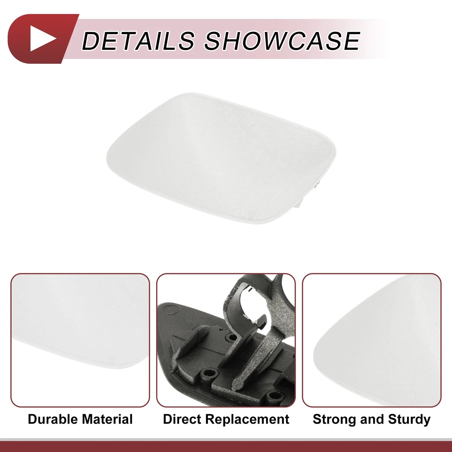 Headlight Washer Nozzle Cover Cap 51117231079 for BMW Z4 (2009–2016) White