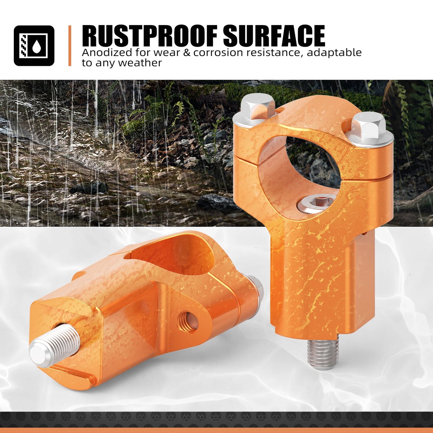 1 1/8" Handlebar Riser Clamp Kit for KTM 125-500 XCW EXC (2016-2023)