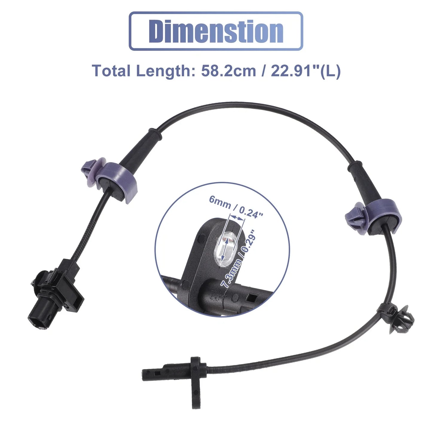 ABS Wheel Speed Sensor Rear Left for Honda Civic Mk8 (2005-2012)