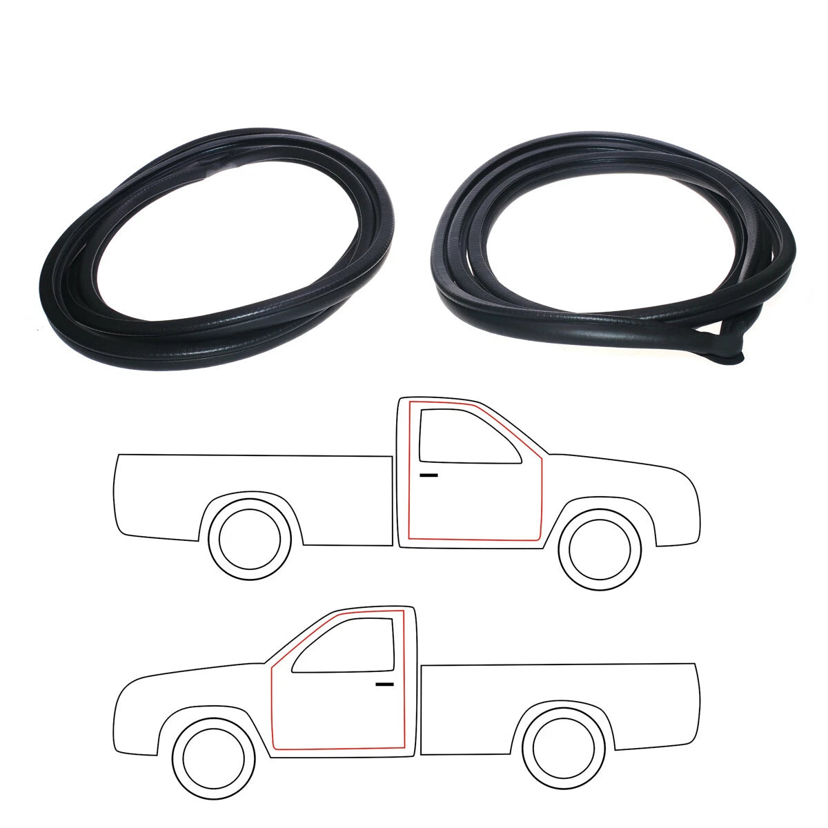 Door Weatherstrip Rubber Set for Mazda B Series B1600 B1800 1972-1977