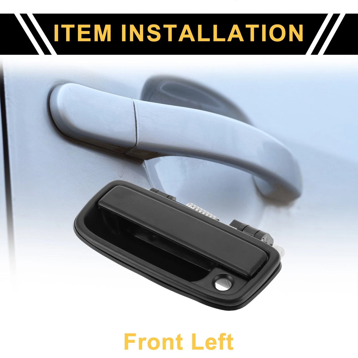 Front Left Exterior Door Handle for Toyota Tacoma (1995–2004) No. 6922035020 Black