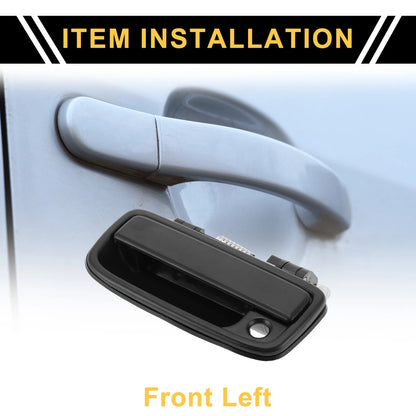 Front Left Exterior Door Handle for Toyota Tacoma (1995–2004) No. 6922035020 Black