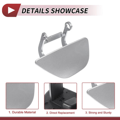 Front Right Washer Nozzle Cover Cap for BMW 535i GT Silver Tone