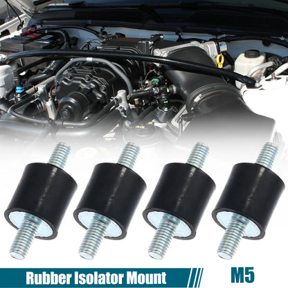 Set of 4 M5 Anti Vibration Rubber Isolator Dampers 15x15mm
