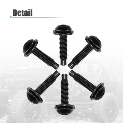 1 Hard Top Torx Screws for Jeep Wrangler (2007-2018) Extra Long Black