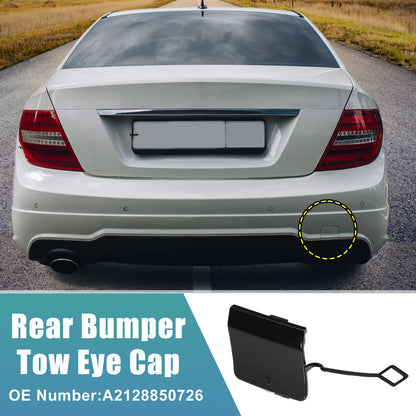 Rear Bumper Tow Hook Cap for Mercedes Benz E-Class (W212) A2128850726 Black