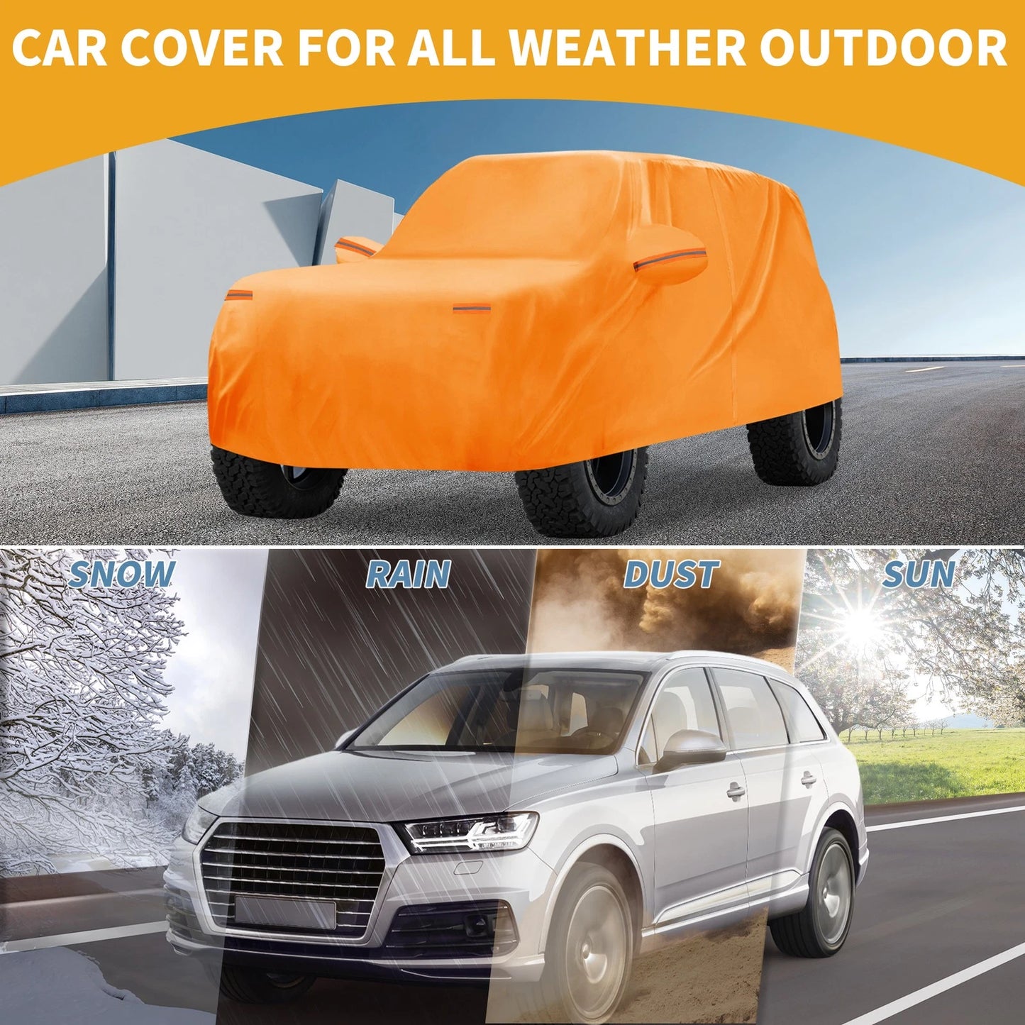 Waterproof Car Cover for Kia Soul (2010–2023) 210D-PU with Zipper