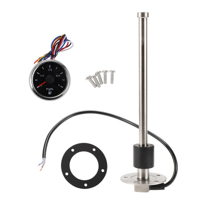 Fuel Sending Unit and Gauge Kit 0-190ohm 241mm for Boat Car Truck