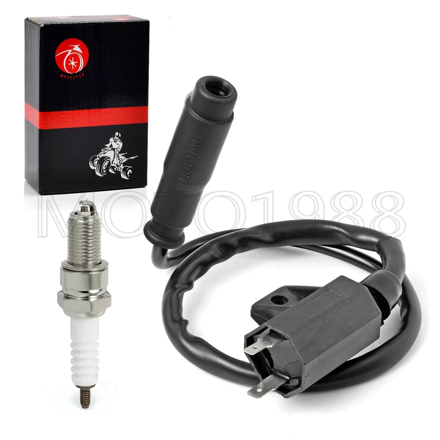 Ignition Coil + Spark Plug + Cap 4x4 for Kawasaki Teryx 750 (2008–2013)