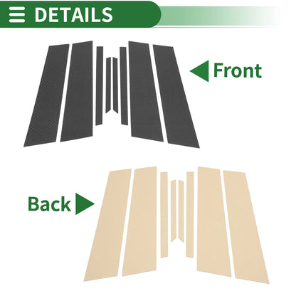 8 Pcs Door Pillar Window Trim for BMW X2 (2018–2024) Carbon Fiber Black