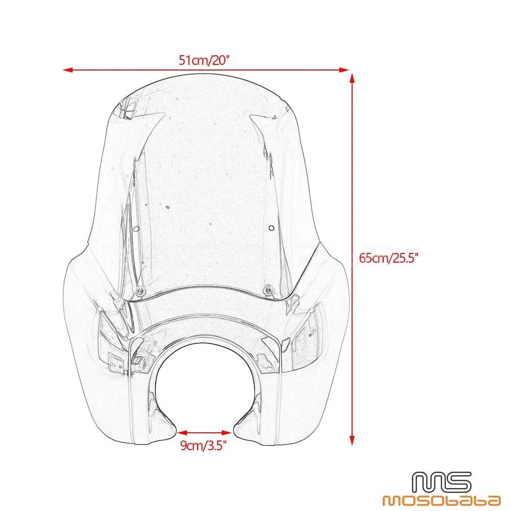 5.75'' LED Headlight Fairing Windshield for Harley Low Rider S114 S117 (2021-2023)