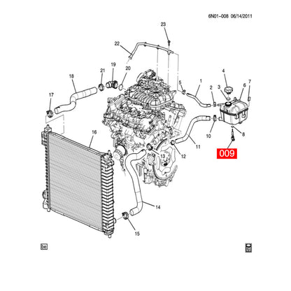 Engine Coolant Level Sensor for Cadillac SRX (2010–2016)