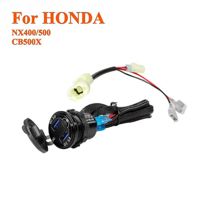 Dual USB Quick Charger Socket for Honda NX400/500 CB500X