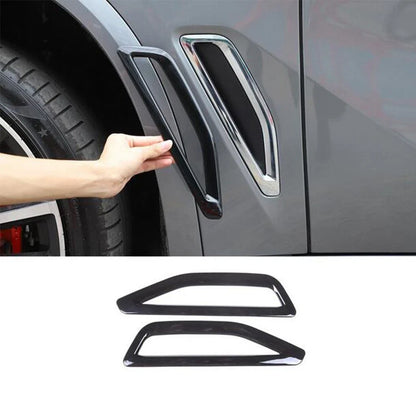Black Side Fender Air Vent Trim Covers for BMW X5 (2019-2022)