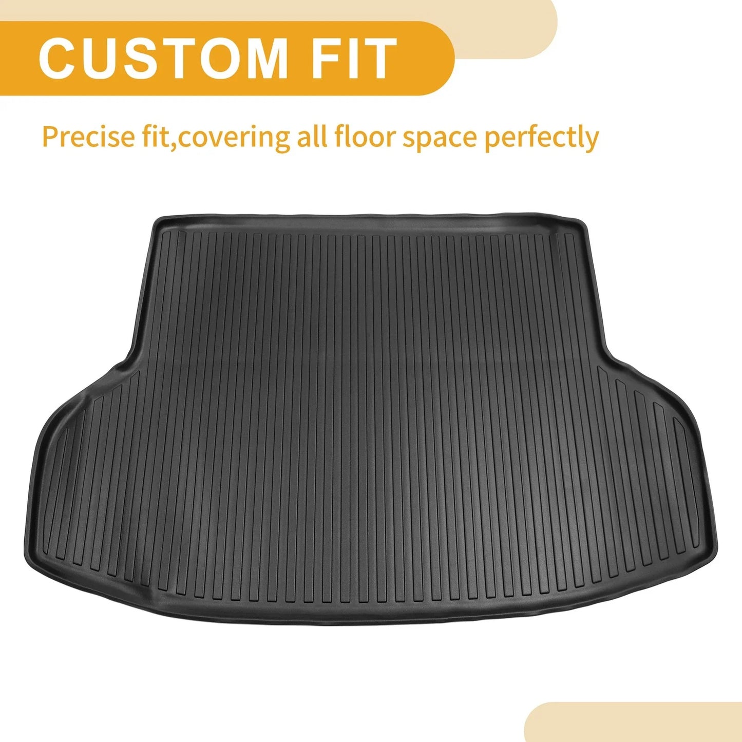 Cargo Liner Rear Trunk Mat for Honda Civic (2016-2021) Vertical Stripes TPE