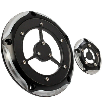 Timing Cover for Harley Road King Electra Glide Softail Chrome & Black