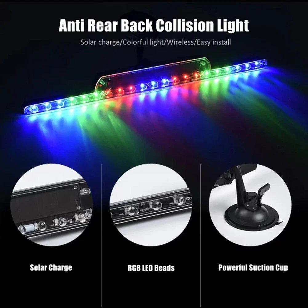 RGB LED Light Bar with Solar Charging for Increased Visibility for Car