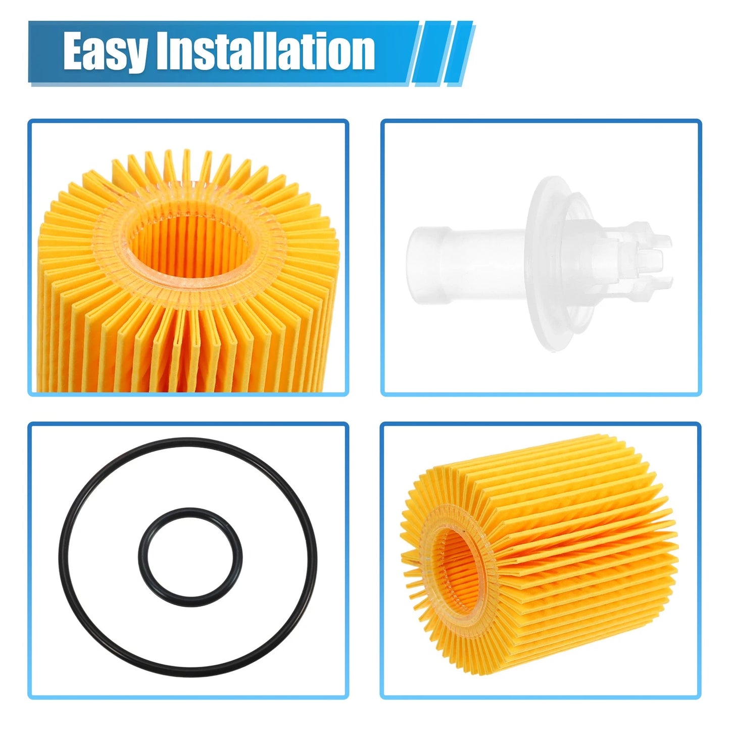 Set of 2 Engine Oil Filters 04152-YZZA1 04152-31090 04152-YZZG1 for Toyota Avalon