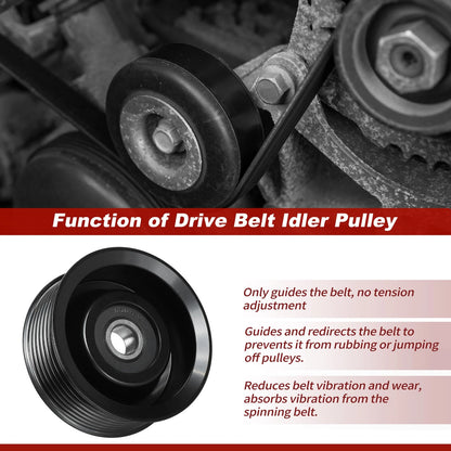 Accessory Drive Belt Idler Pulley for Infiniti Nissan Frontier Pathfinder (2005–2021)