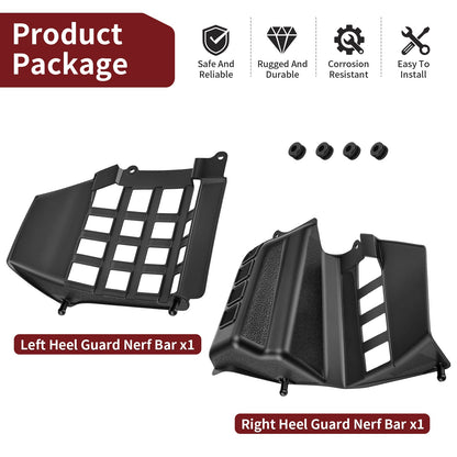 Black Heel Guards for Yamaha Banshee 350 (1987–2006)
