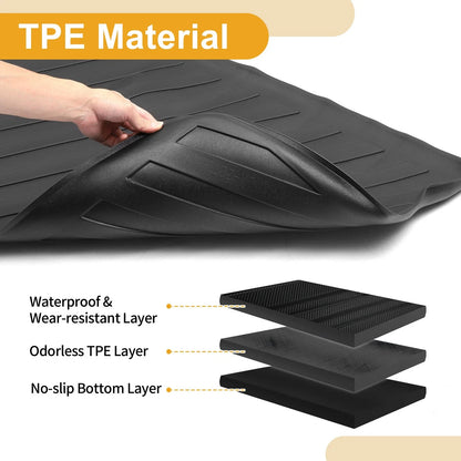 Cargo Liner Rear Trunk Mat for Honda Odyssey (2018-2024) Diagonal Stripes TPE