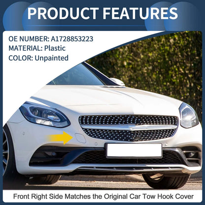 Front Bumper Tow Hook Cover for Mercedes-Benz W172 R172 (2012-2019)
