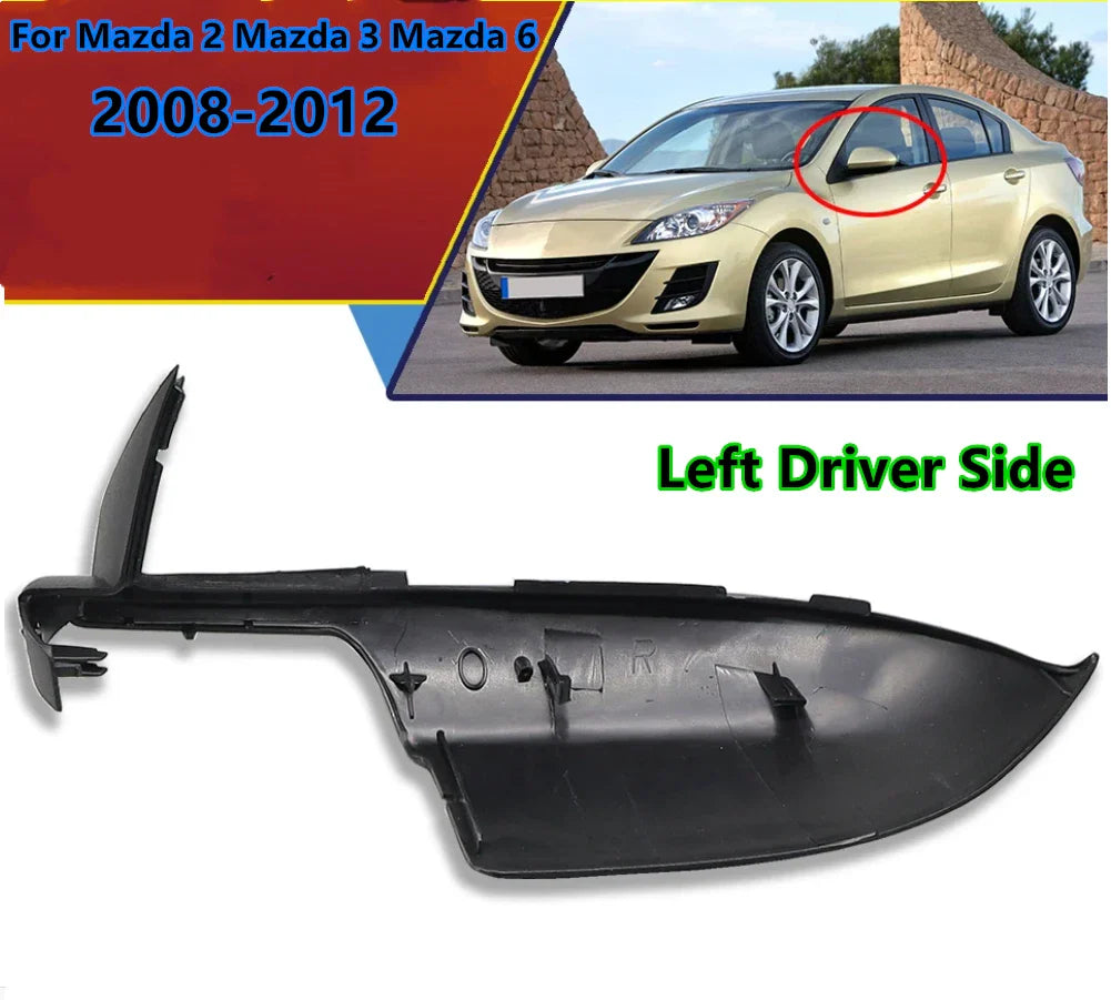 Left Side Mirror Lower Cover Wing Shell Cap for Mazda 2 Mazda 3 6 (2008–2012)