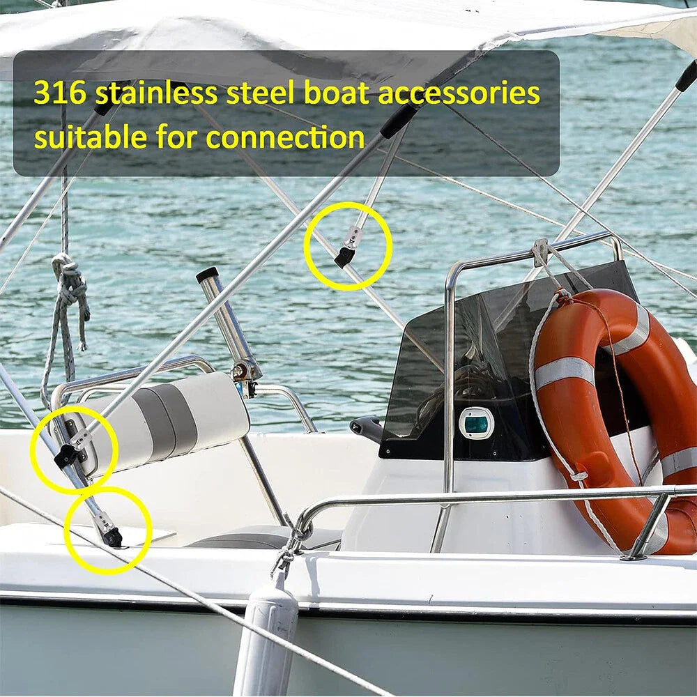 1" Bimini Top Cap Eye End Fitting for Marine 316 Stainless Steel (N/A)